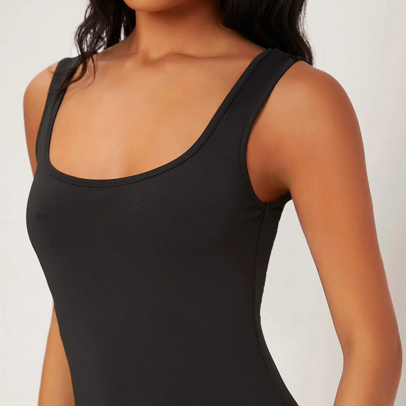 Mom and Daughter Matching Black Solid Bodycon Tank Dress