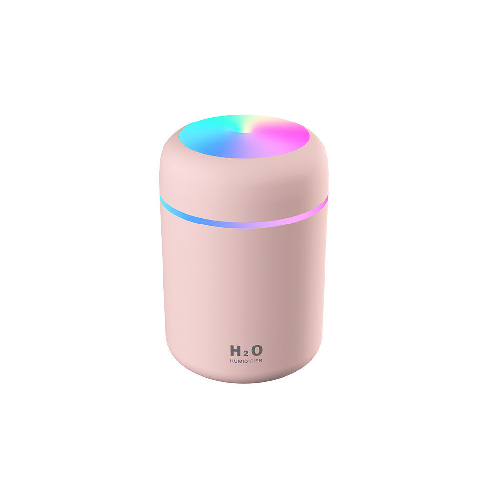 Portable Mini 300ML Humidifier With Colorful Lighting Timing Function Perfect for Home and Car Use