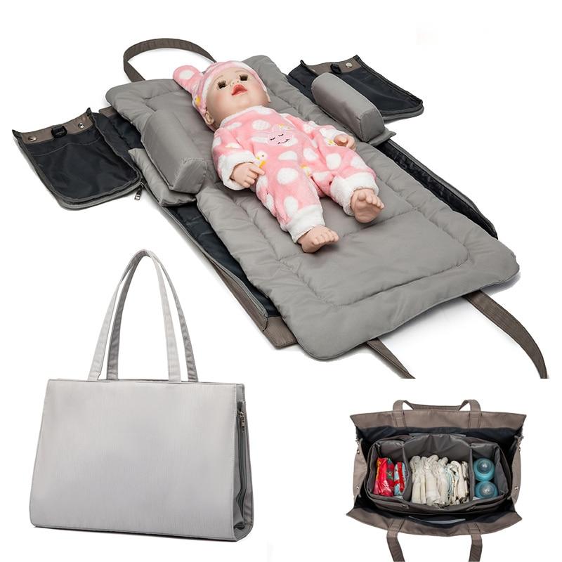 Baby Removable Travel Bed Diaper Bag Maternity Mommy Totes Bags