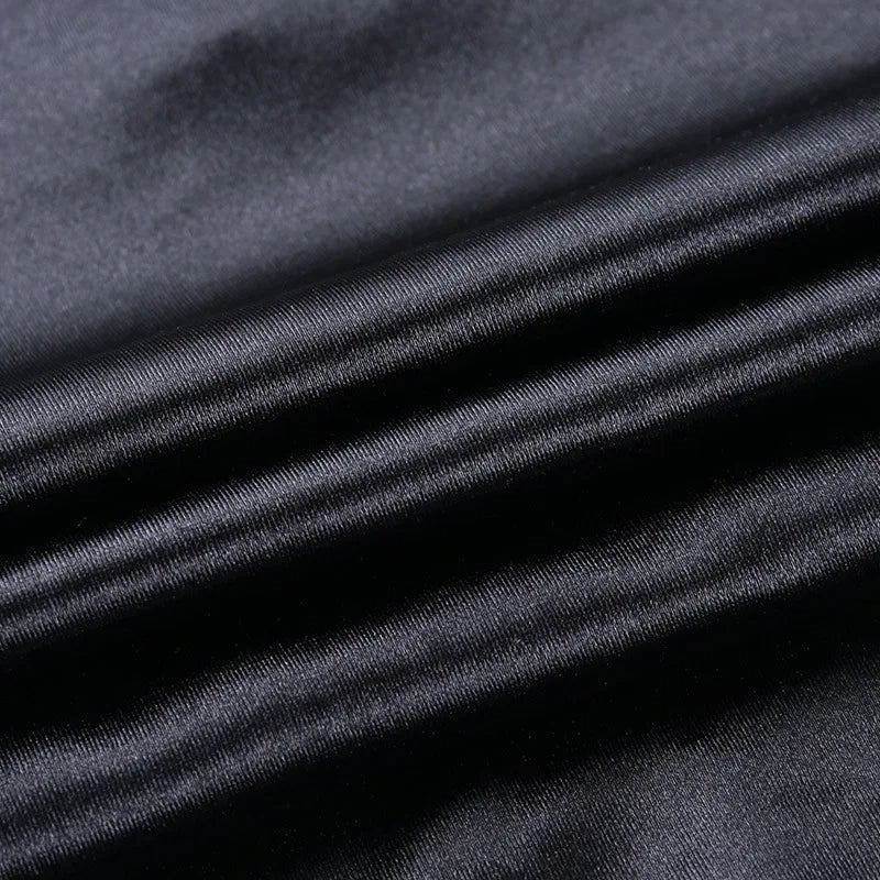 Black High Collar Long Sleeve Bodysuit