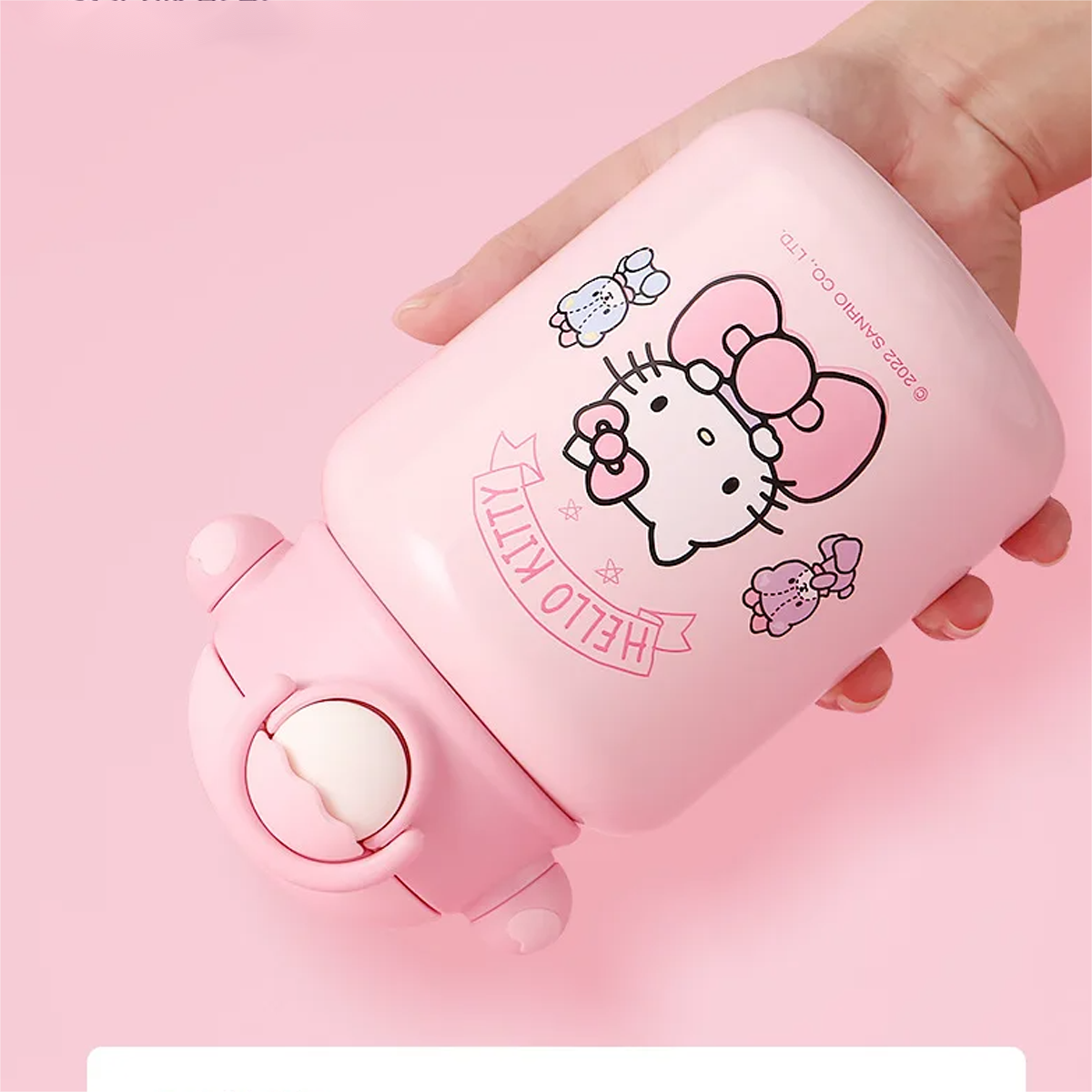 550ML Cute HelloKittys Sippy Water Cup Vacuum Flask Stainless Steel High Capacity Insulated Mug