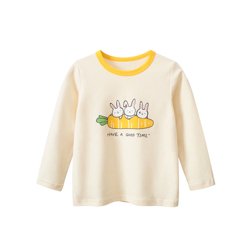 Toddler Girls Rabbit and Carrot Print Long Sleeve Tee and Sweatpants