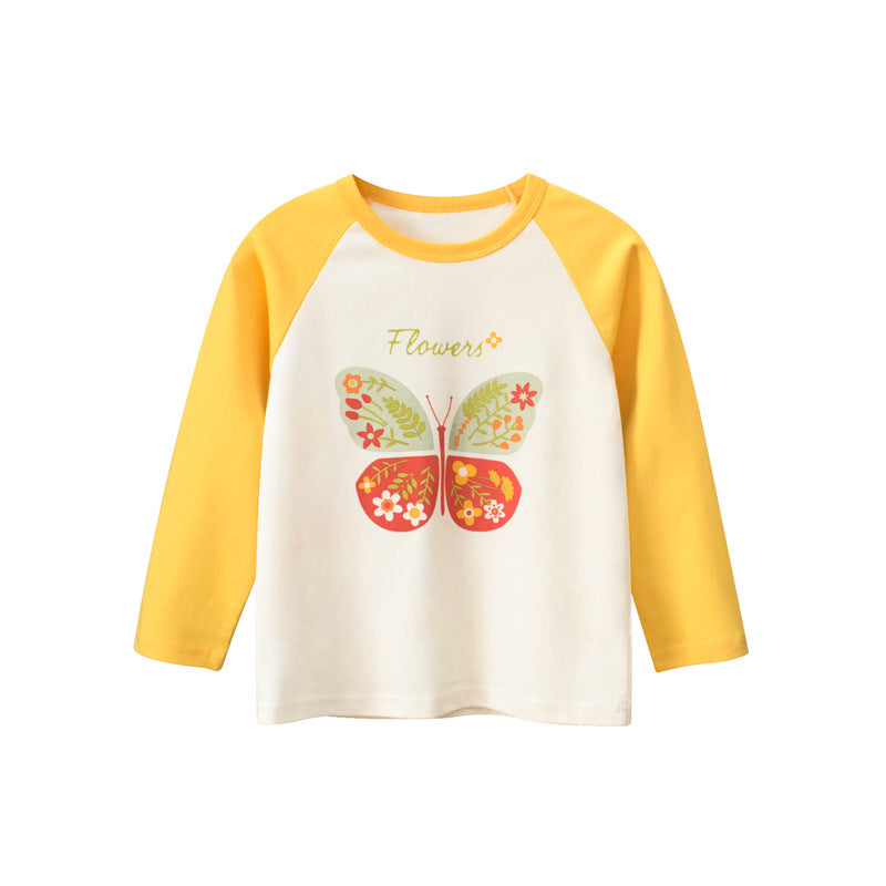 Toddler Girls Butterfly Graphic 100% Cotton Tee