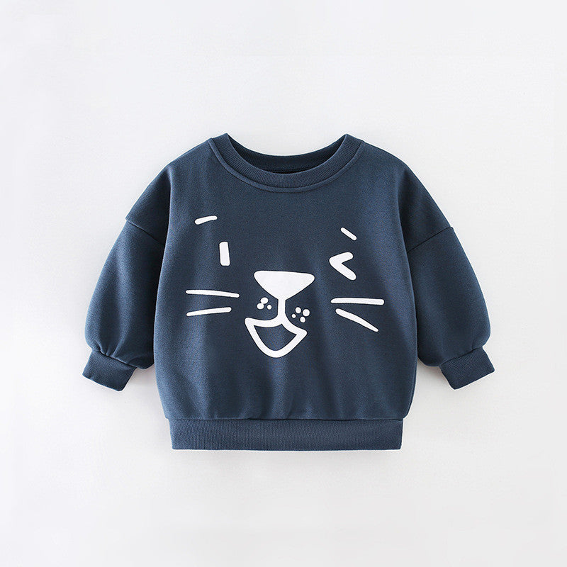 Toddler Boys Cat Print Sweatshirt