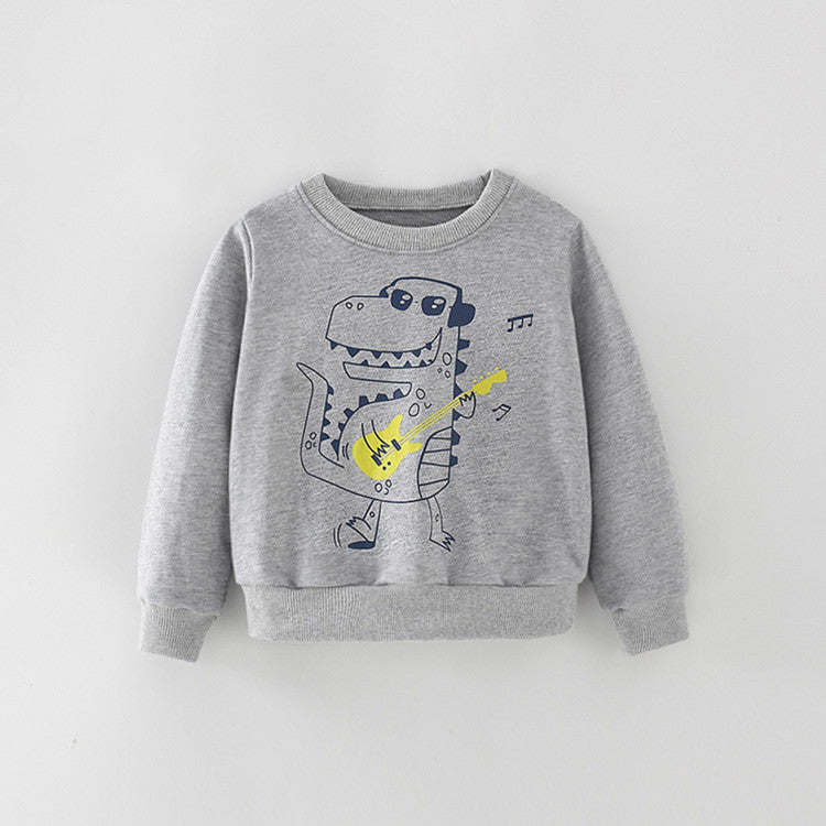 Toddler Boys Dinosaur and Guitar Print Sweatshirt