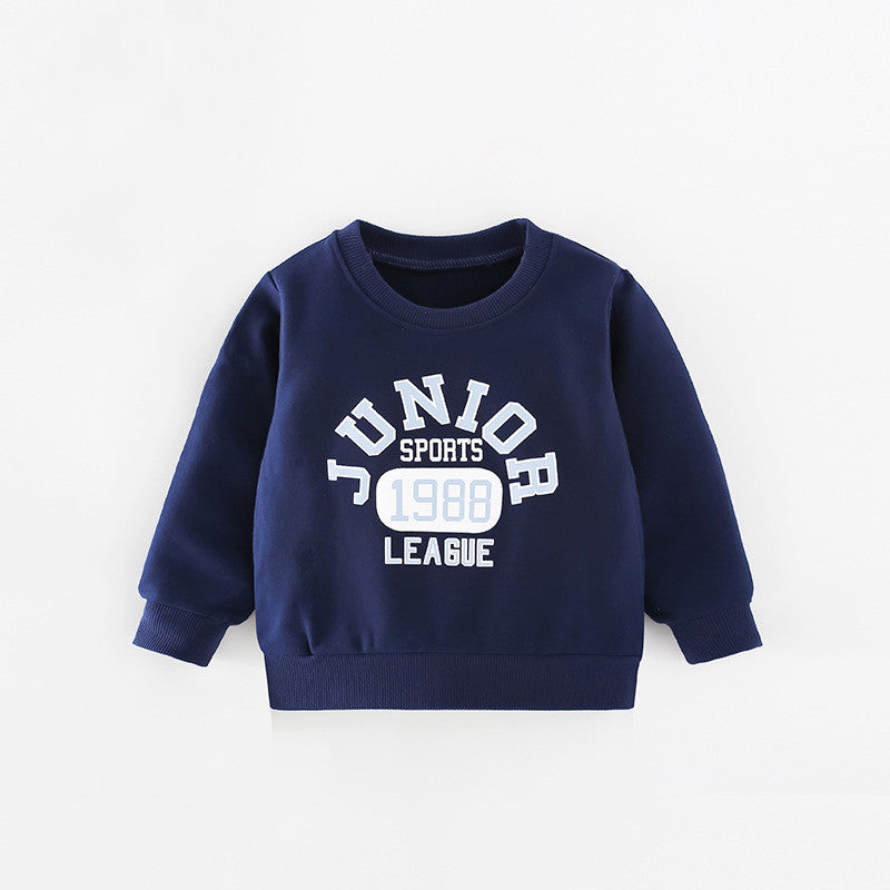 Toddler Boys Letter Graphic Round Neck Pullover