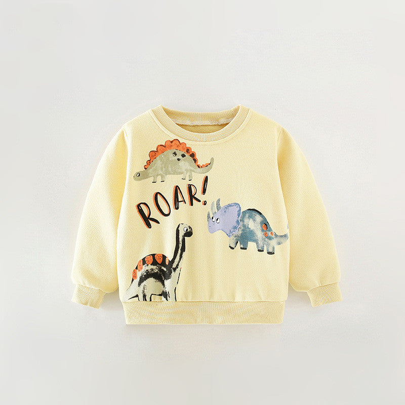 Toddler Boys Letter & Dinosaur Graphic Pullover