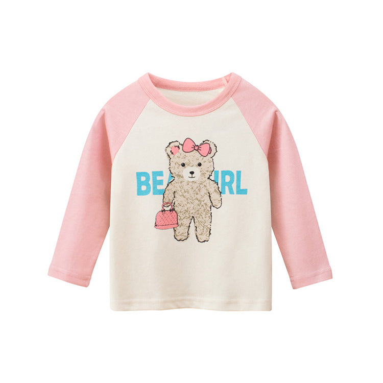 Toddler Girls Bear and Letter Print Tee and Sweatpants