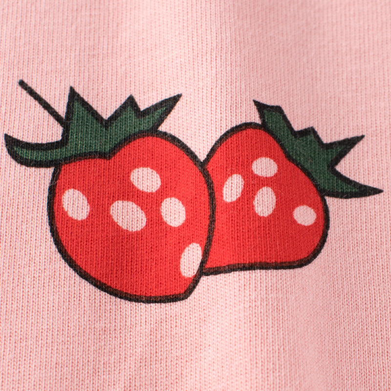 Toddler Girls Strawberry and Letter Print Tee and Sweatants