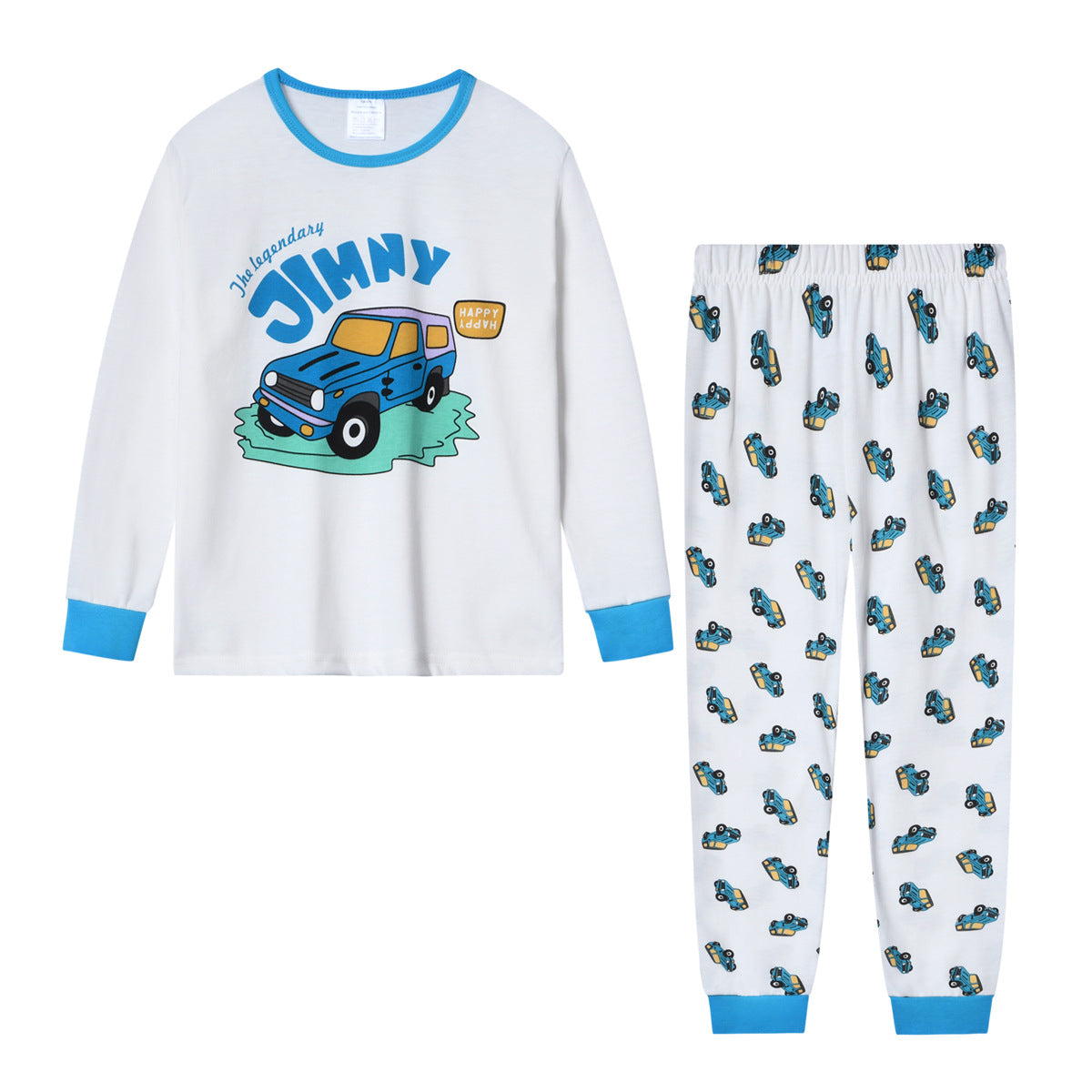 Boy Car Print Tops & Pants Lounge Set