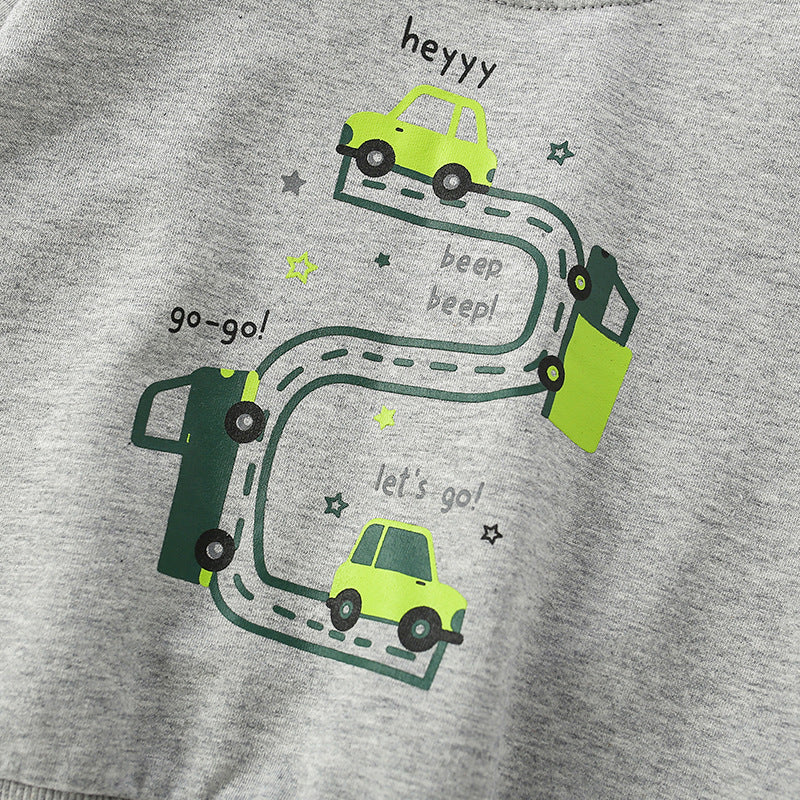 Toddler Boys Car and Orbital Print Sweatshirt