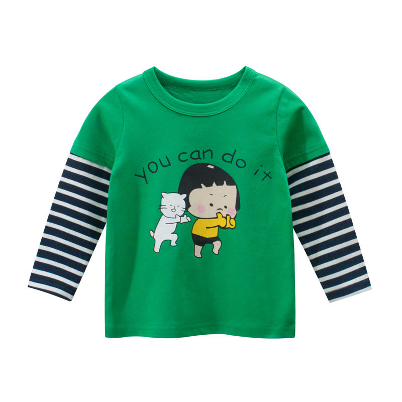 Toddler Girls Striped Contrast 100% Cotton Tee and Sweatpants