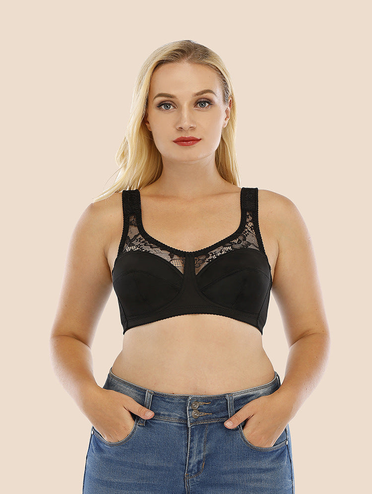 Cotton Unlined No-Wire Bra With Lace