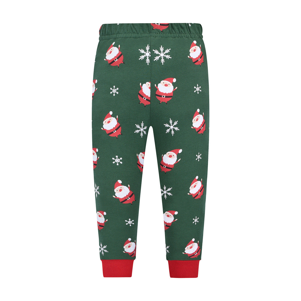 Cute Santa Claus and Reindeer Print Christmas Family Pajamas Set