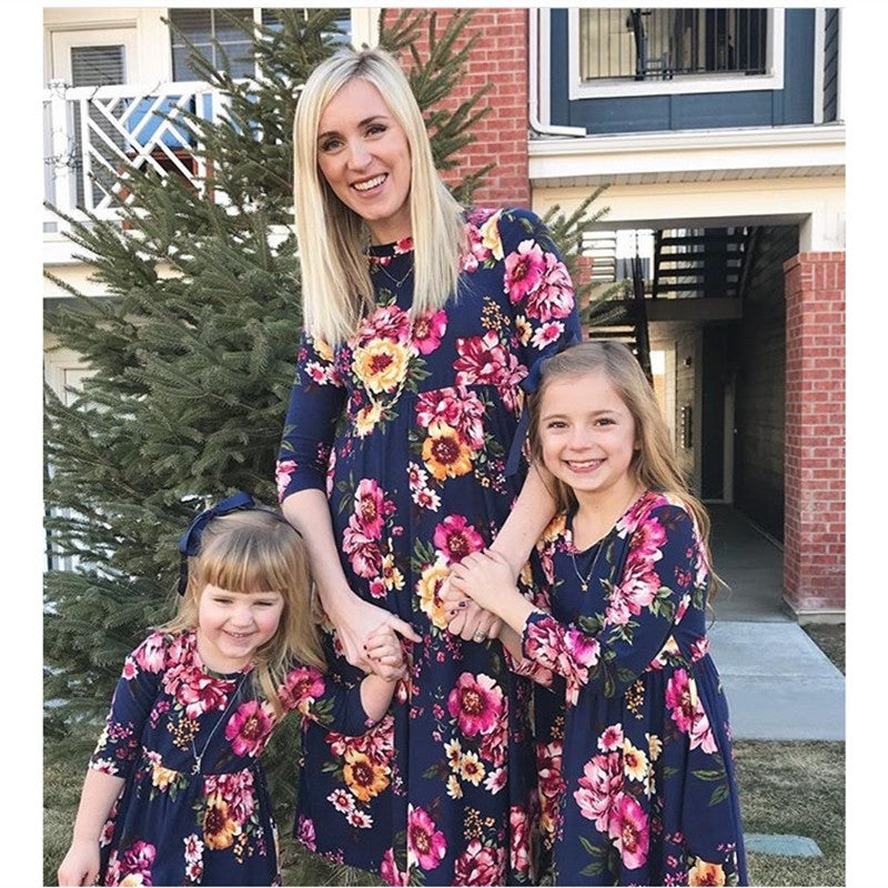 Mommy & Me Floral Print Maxi Dress