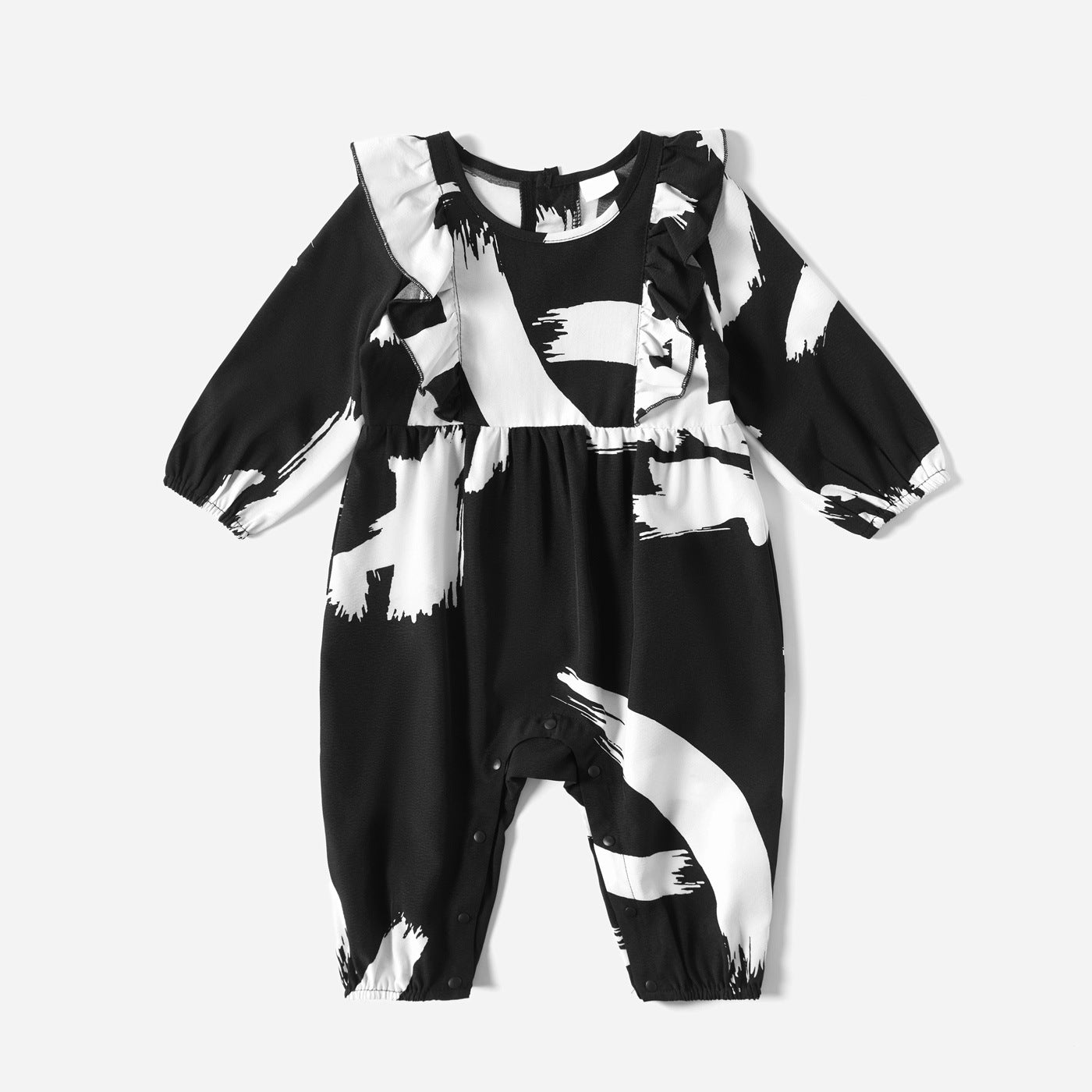 Mom and Daughter Colorblock Short Sleeve Jumpsuit