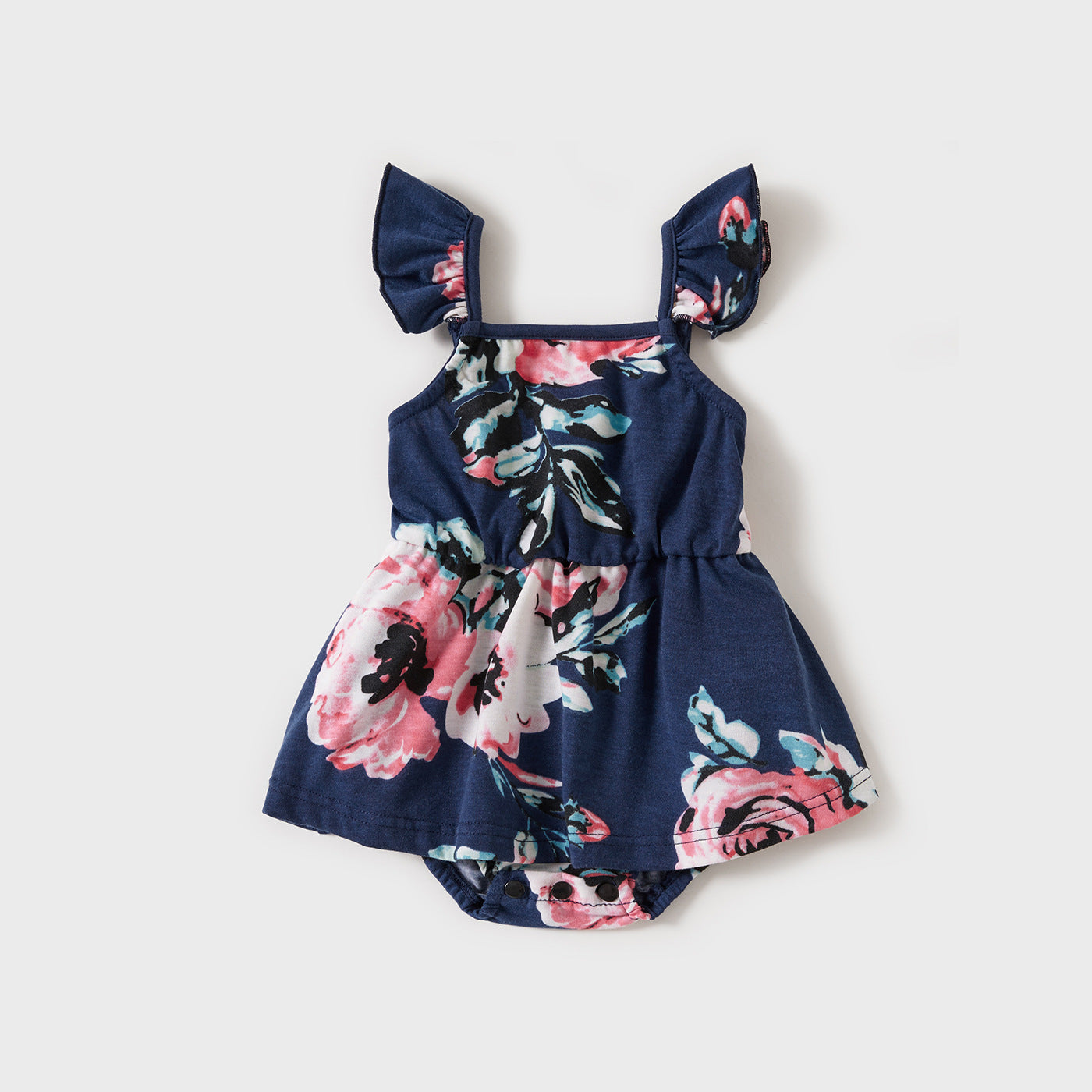 Family Matching All Over Floral Print Cami Dresses and T-shirts Sets