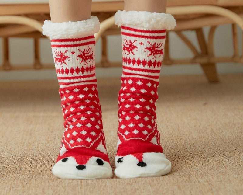Winter Floor Socks Thickened Fluff Christmas Socks