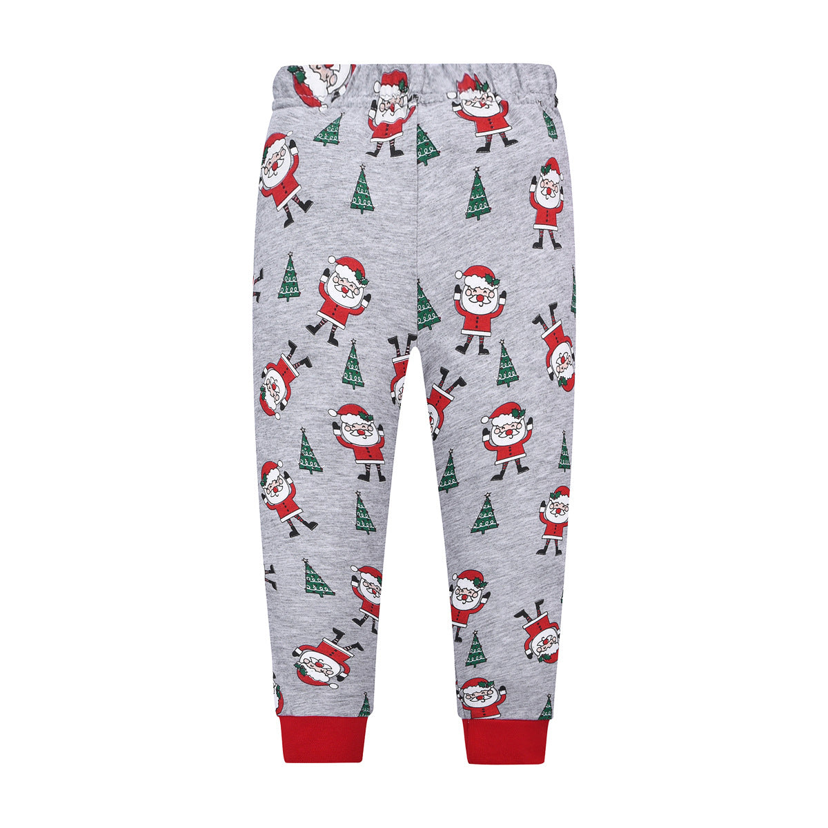 Cute Santa Claus and Christmas Tree Print Christmas Family Pajamas Set