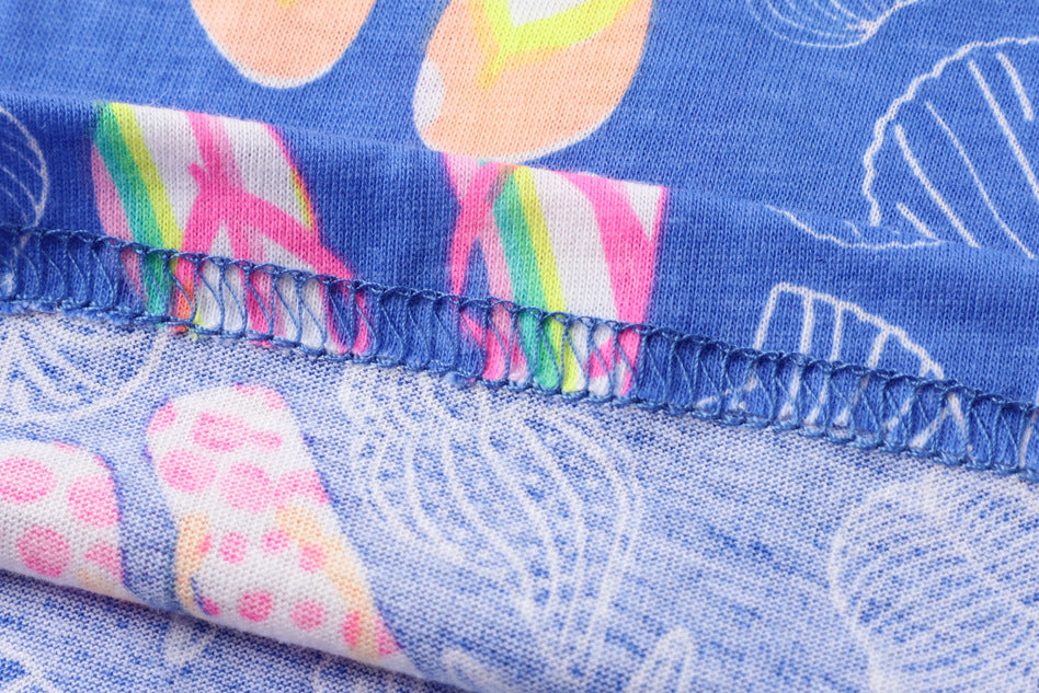 Toddler Girl Pattern Print Short-sleeve Cotton Dress