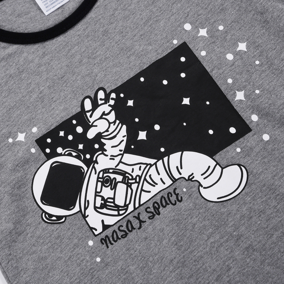Toddler Astronauts Print Tops & Pants Grey Lounge Set