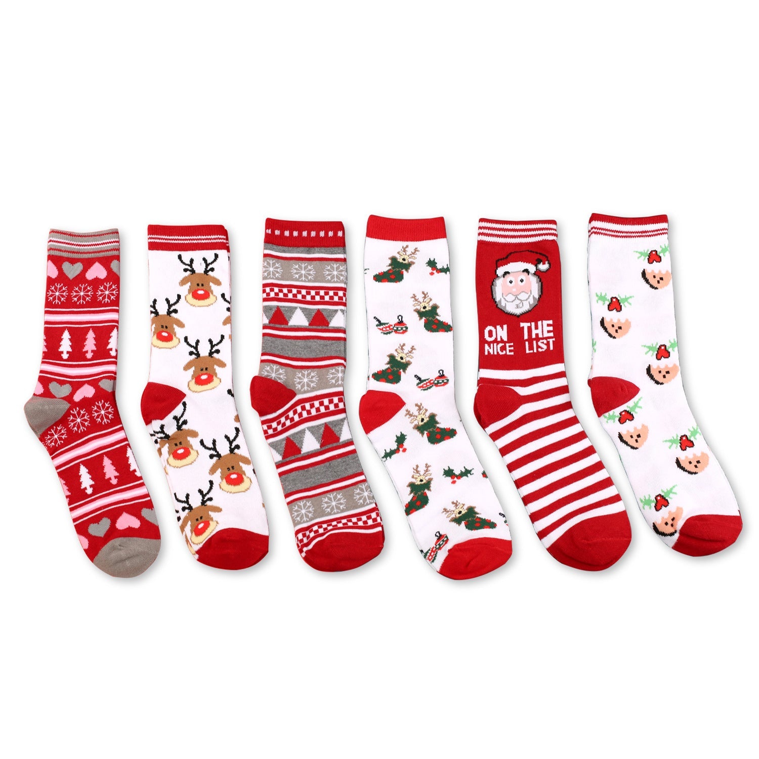 New Popular Breathable Christmas Cartoon Mid Calf Socks