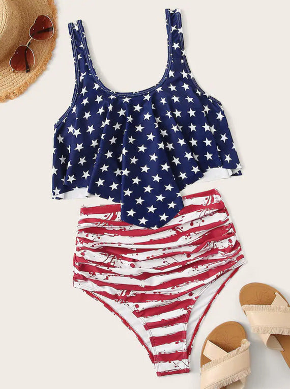 Mom and Me 4th of july Two Piece Swimwear