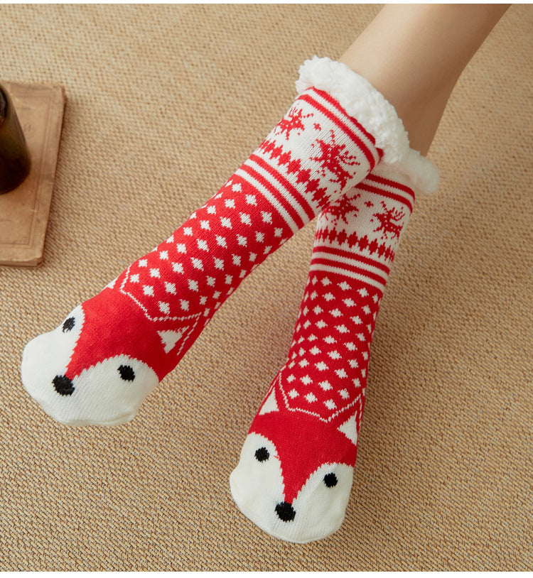 Winter Floor Socks Thickened Fluff Christmas Socks