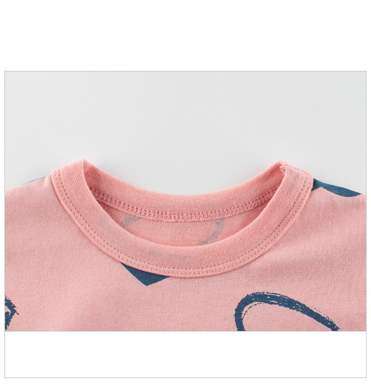 Toddler Girls Allover Heart Print Tee and Sweatants