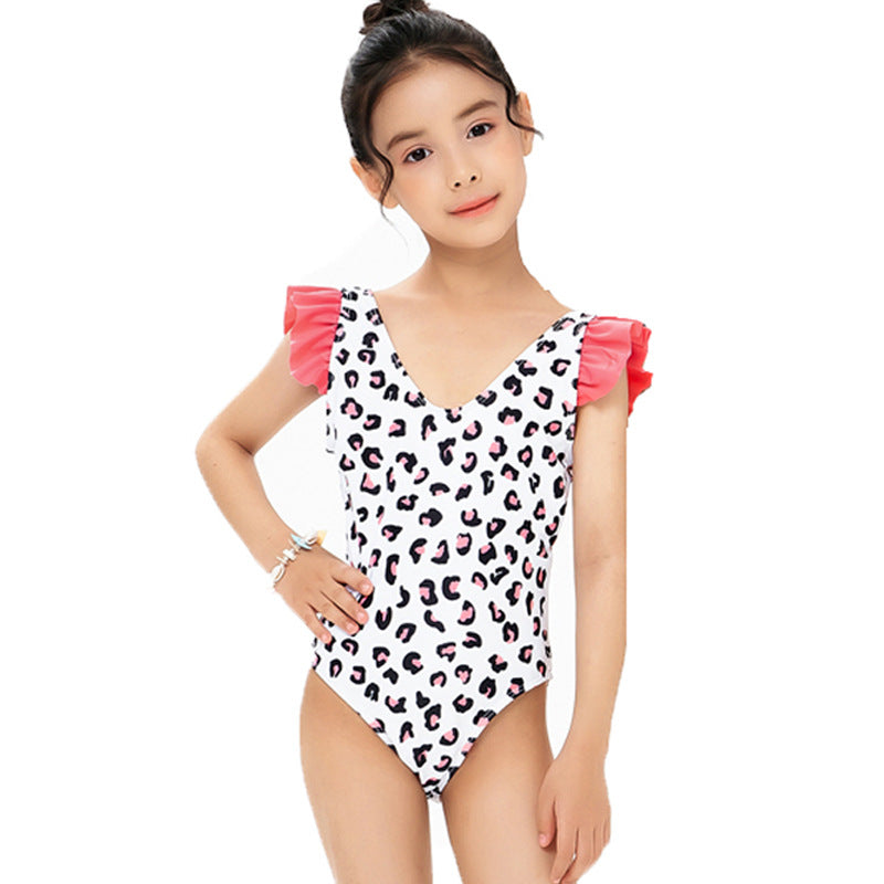 Leopard Ruffle One-Pieces Swimsuits for Mommy and Me