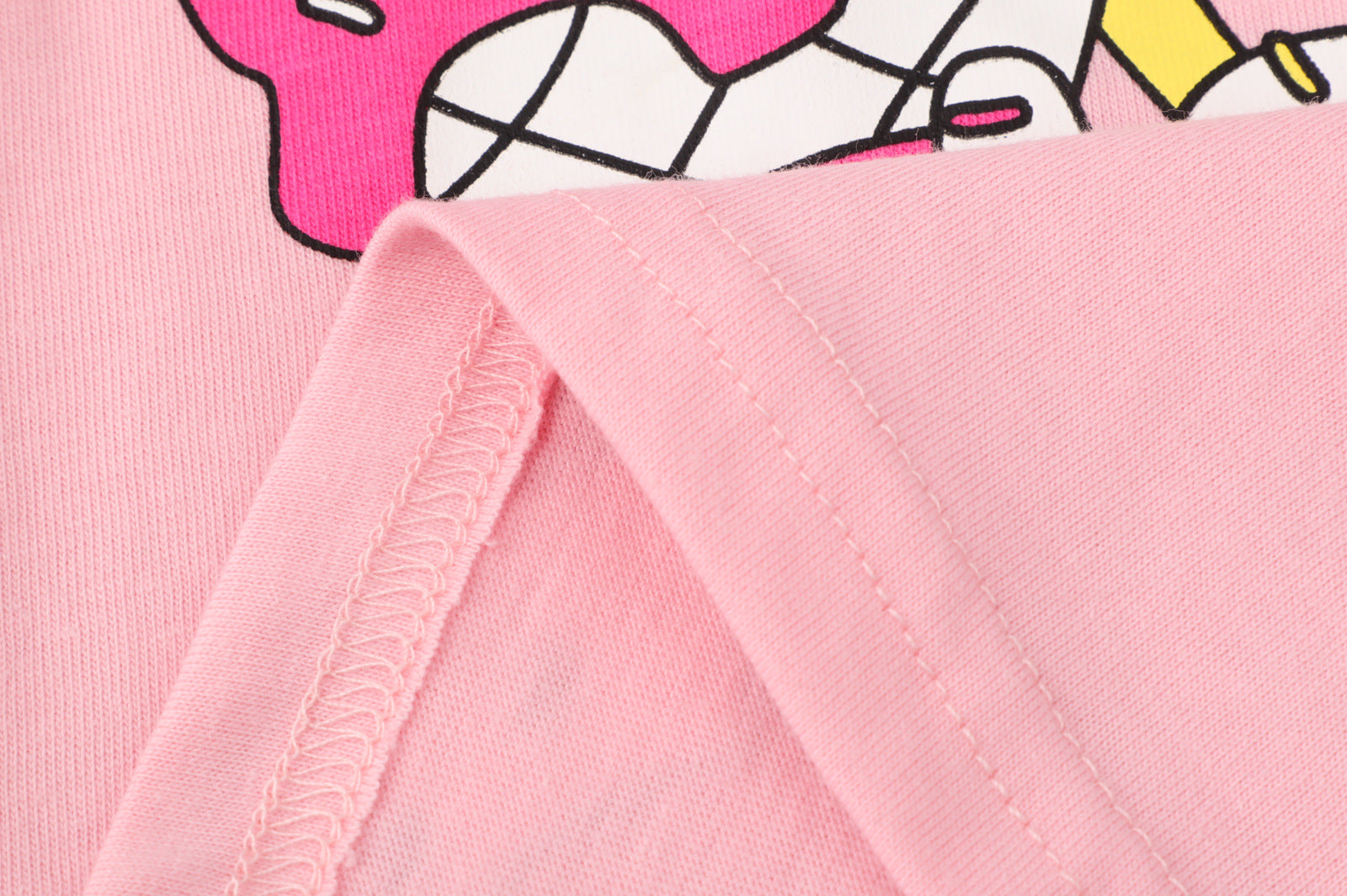 Girl Pink ice Cream Print Tops & Pants Lounge Set