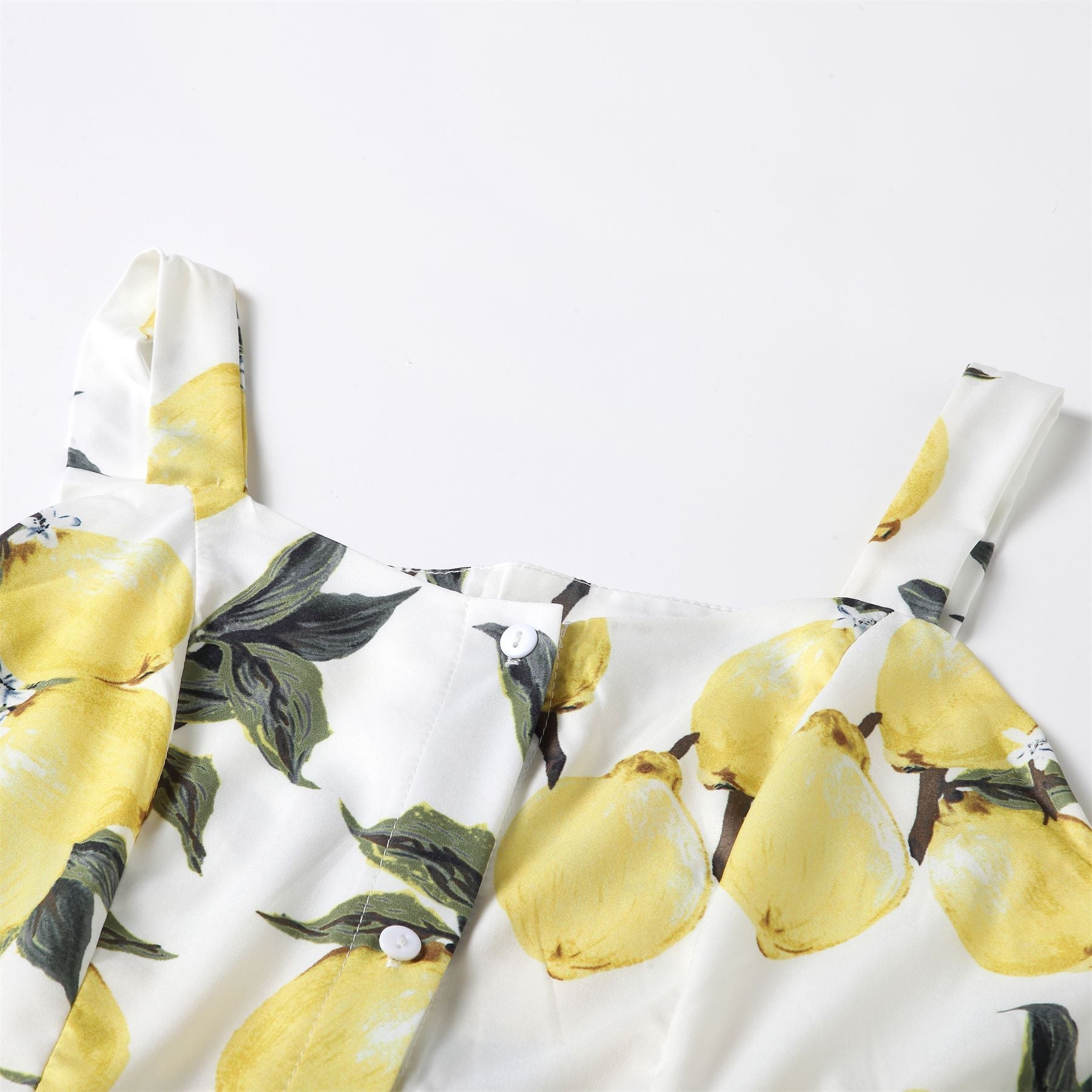 Yellow Print Stitching Floral Dresses for Mommy and Me