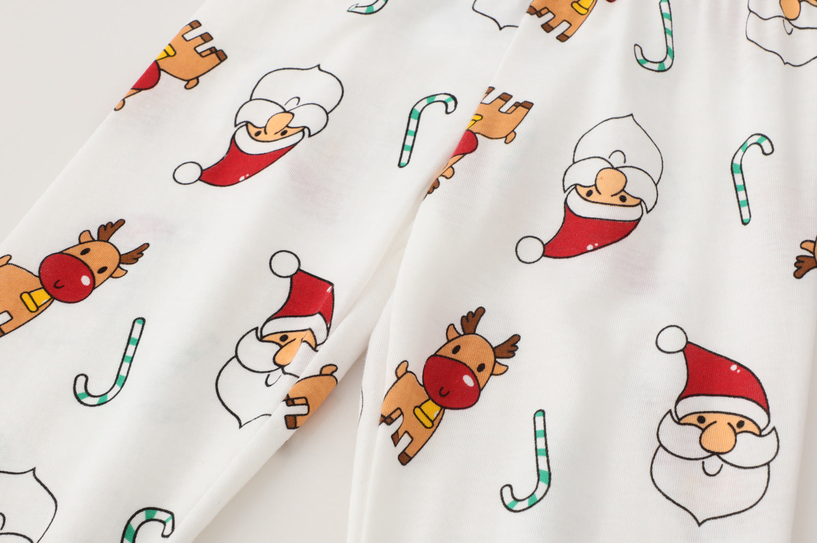 Cute Santa Claus Print Christmas Family Pajamas Set
