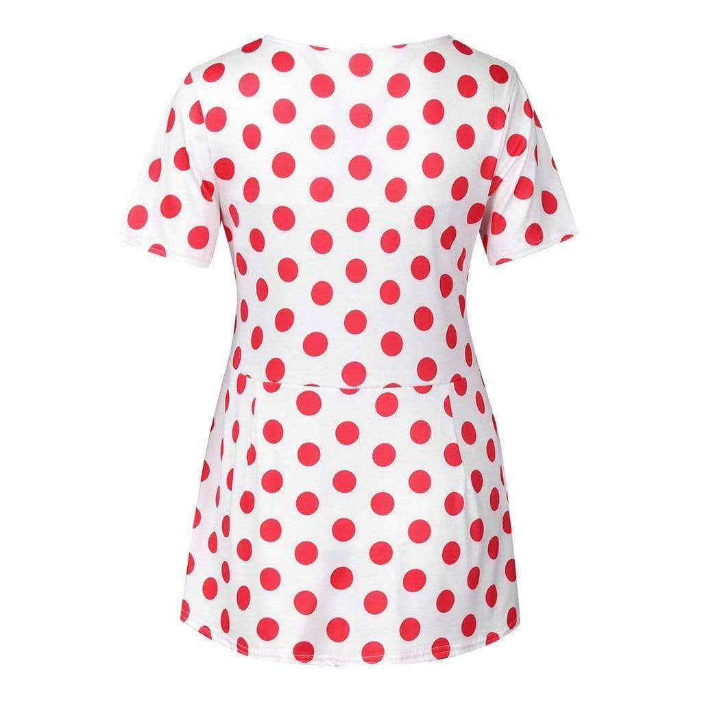 Casual Dotted Short-sleeve Maternity Tee