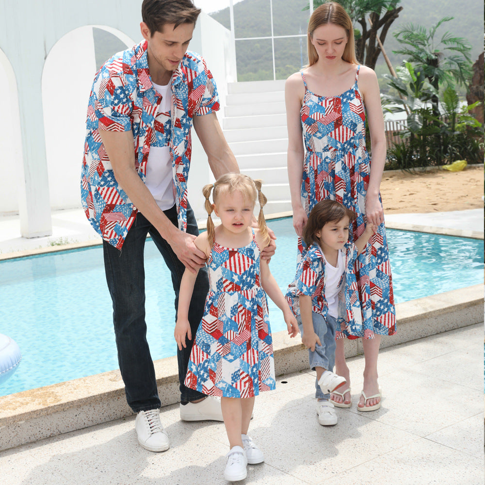 Independence Day Stripe and Stars Family Matching Sets