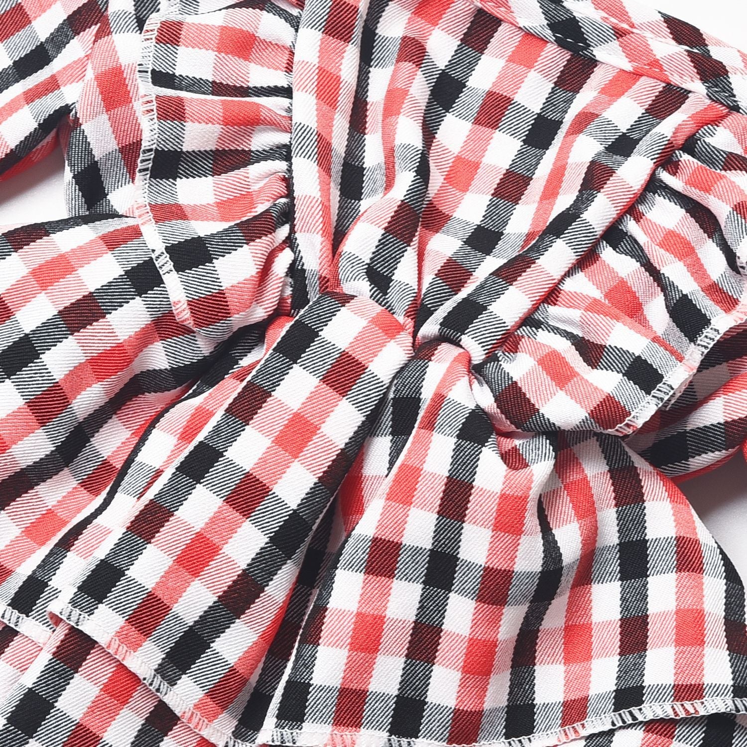 Plaid Print Ruffle Dress for Mommy and Girl