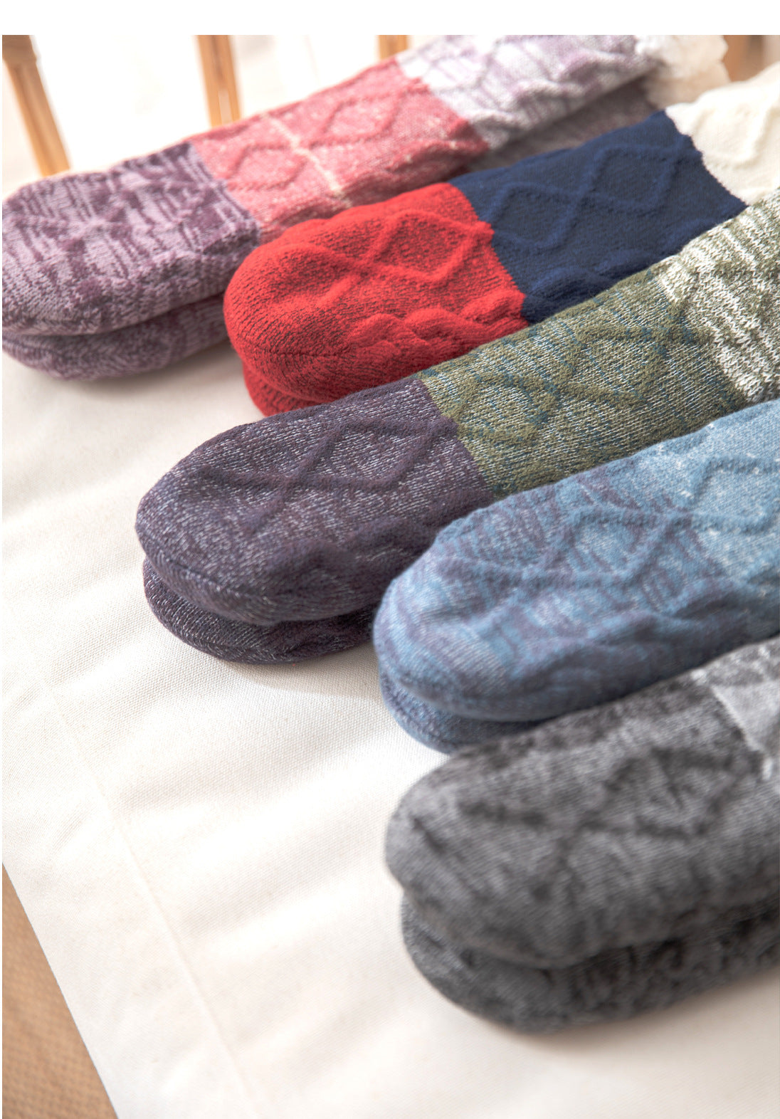 Christmas Floor Socks For Adults Carpet Socks For Home Plus Fleece Sleeping Lamb Socks