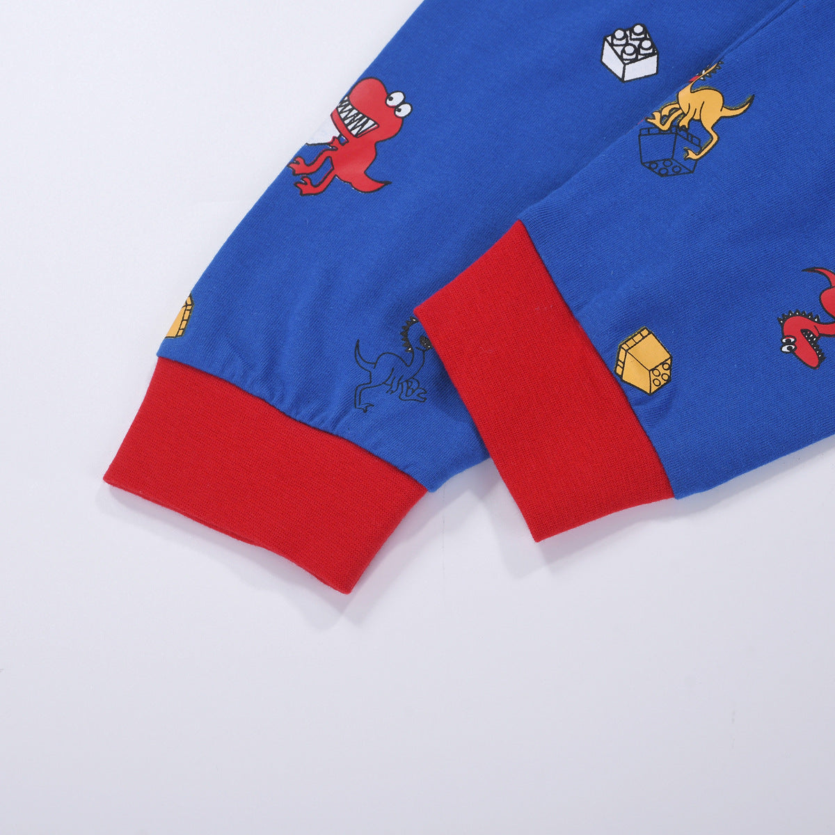 Boy Dinosaur Print Tops & Pants Blue Lounge Set