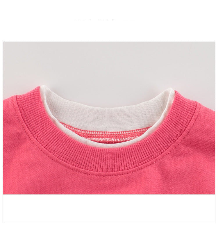 Toddler Girls Letter Print 100% Cotton Sweatshirt