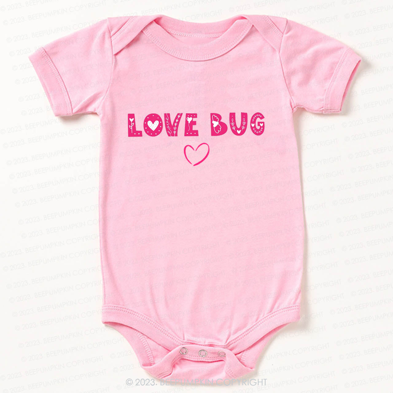Love Bug Cute Happy Valentines Day Bodysuit For Baby