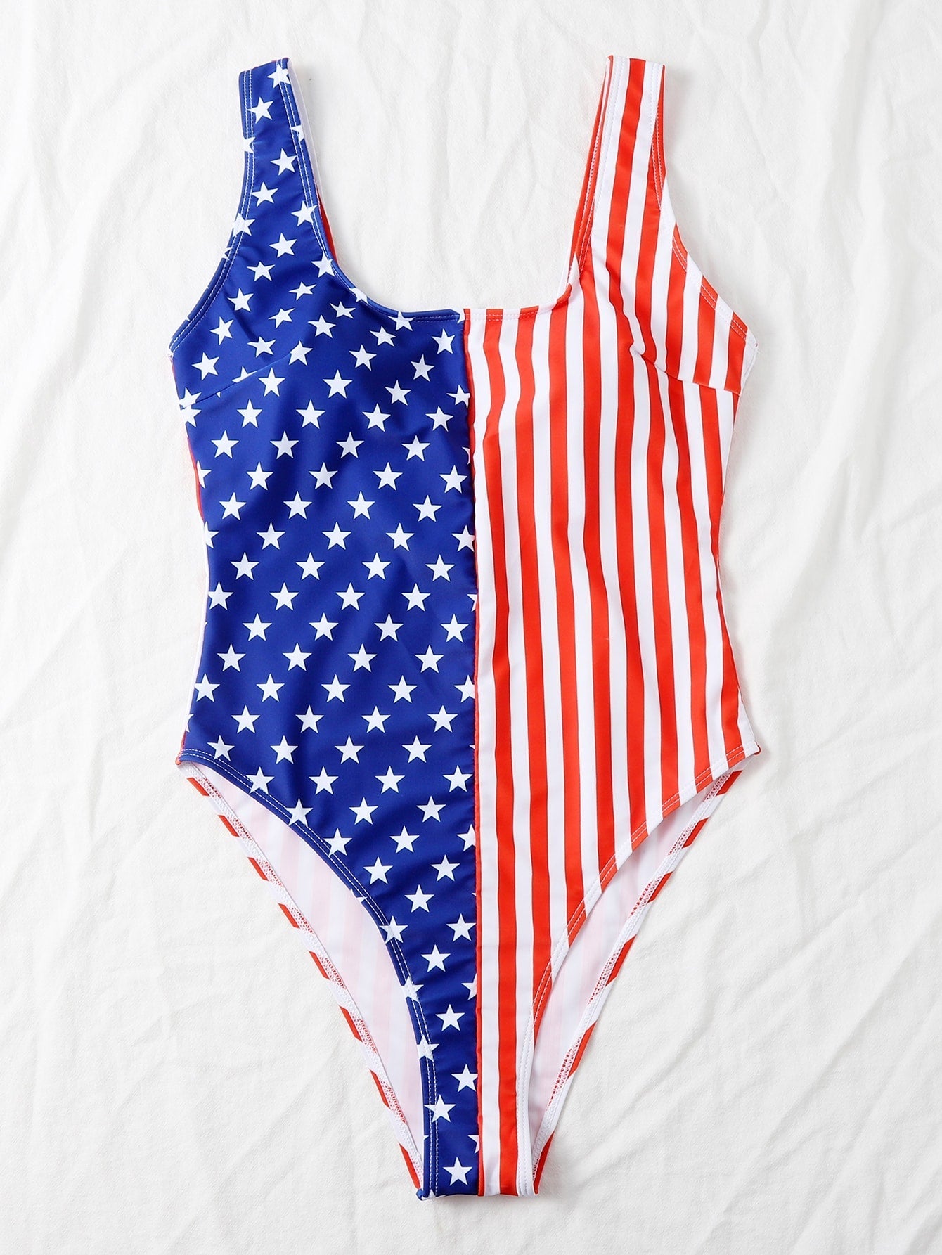 Striped & Star One Piece Swimsuit 4th of july Swimwear