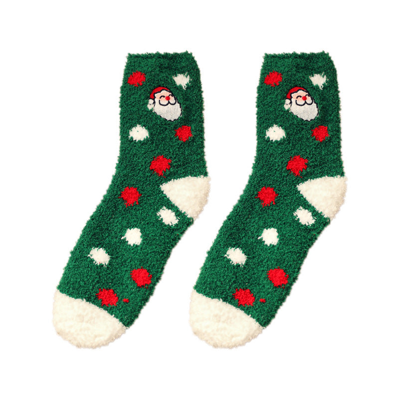 Coral Fleece Winter Home Socks Christmas Floor Socks