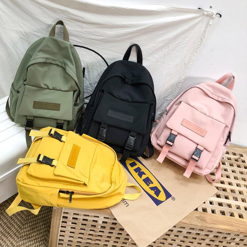 Backpack Women Backpack Fashion Women Shoulder Bag solid color Travel Bag