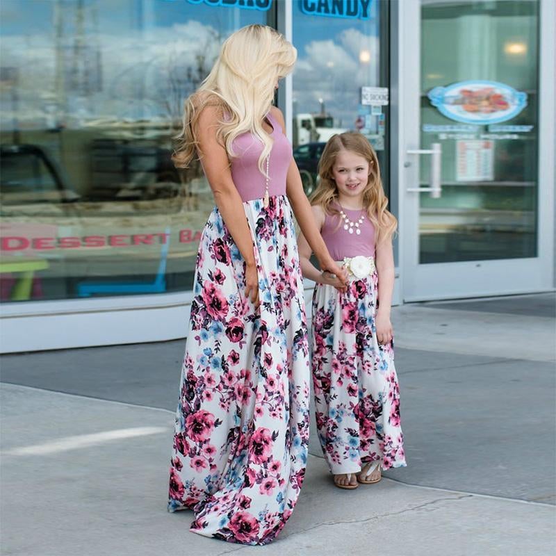 Mom & Me Floral Matching Tank Dresses
