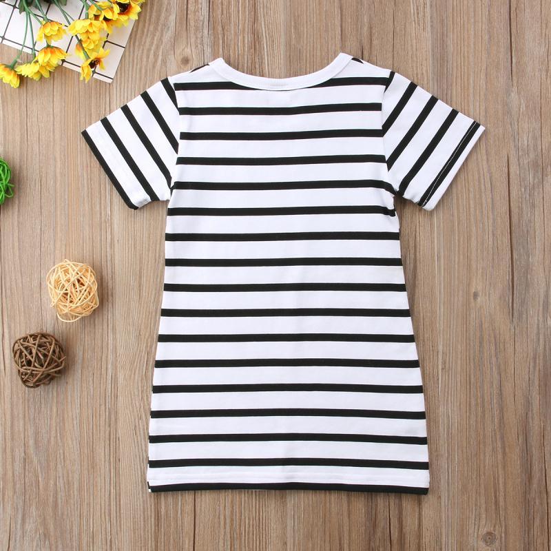 Sale! Short Sleeve Striped Beach Dress For Mom And Girls