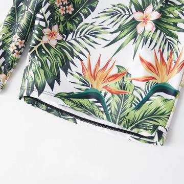 Tropical Plants Print Family Matching Swimsuits