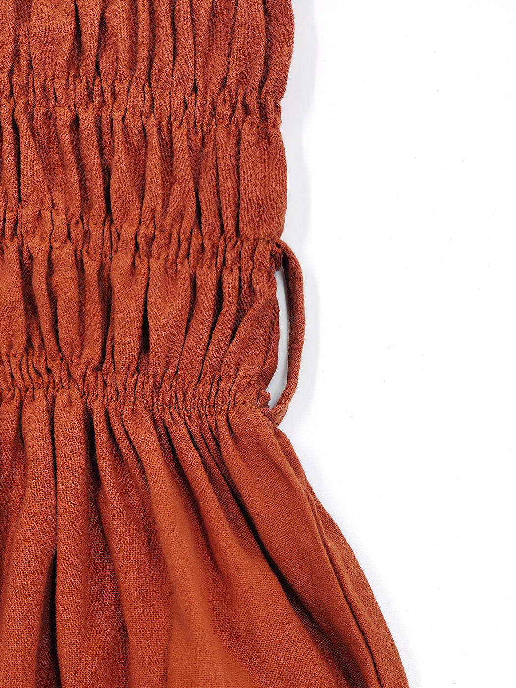 Colorblock Belted Ruffle Hem Cami Dress