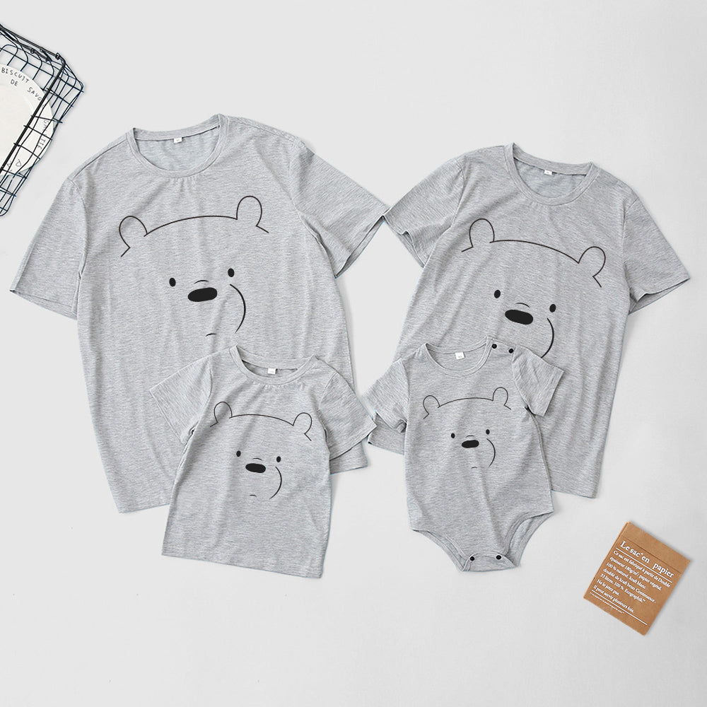 Matching Family Short Sleeve Matching Gray T-shirt