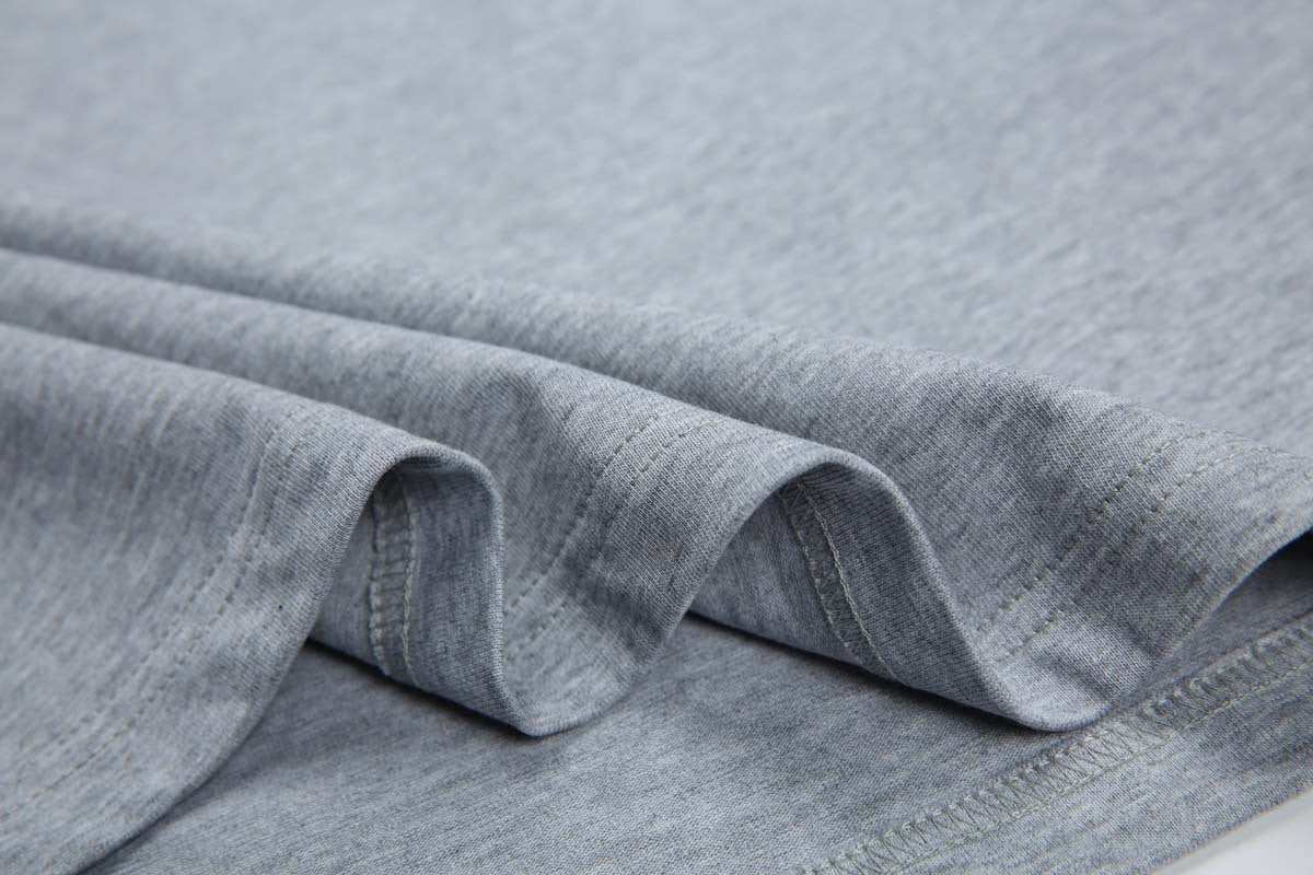 'Merry Chirstmas' Letter Pattern Family Christmas Matching Pajamas Tops Cute Gray Short Sleeve T-shirts With Dog Bandana