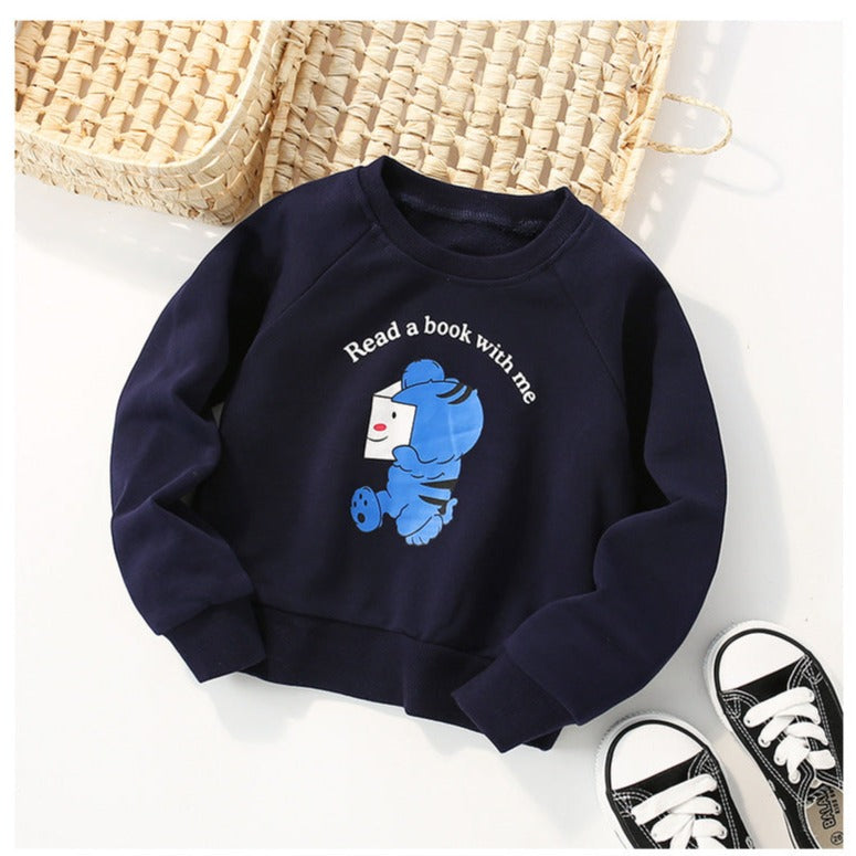 Toddler Boys Tiger and Letter Print Sweatshirt